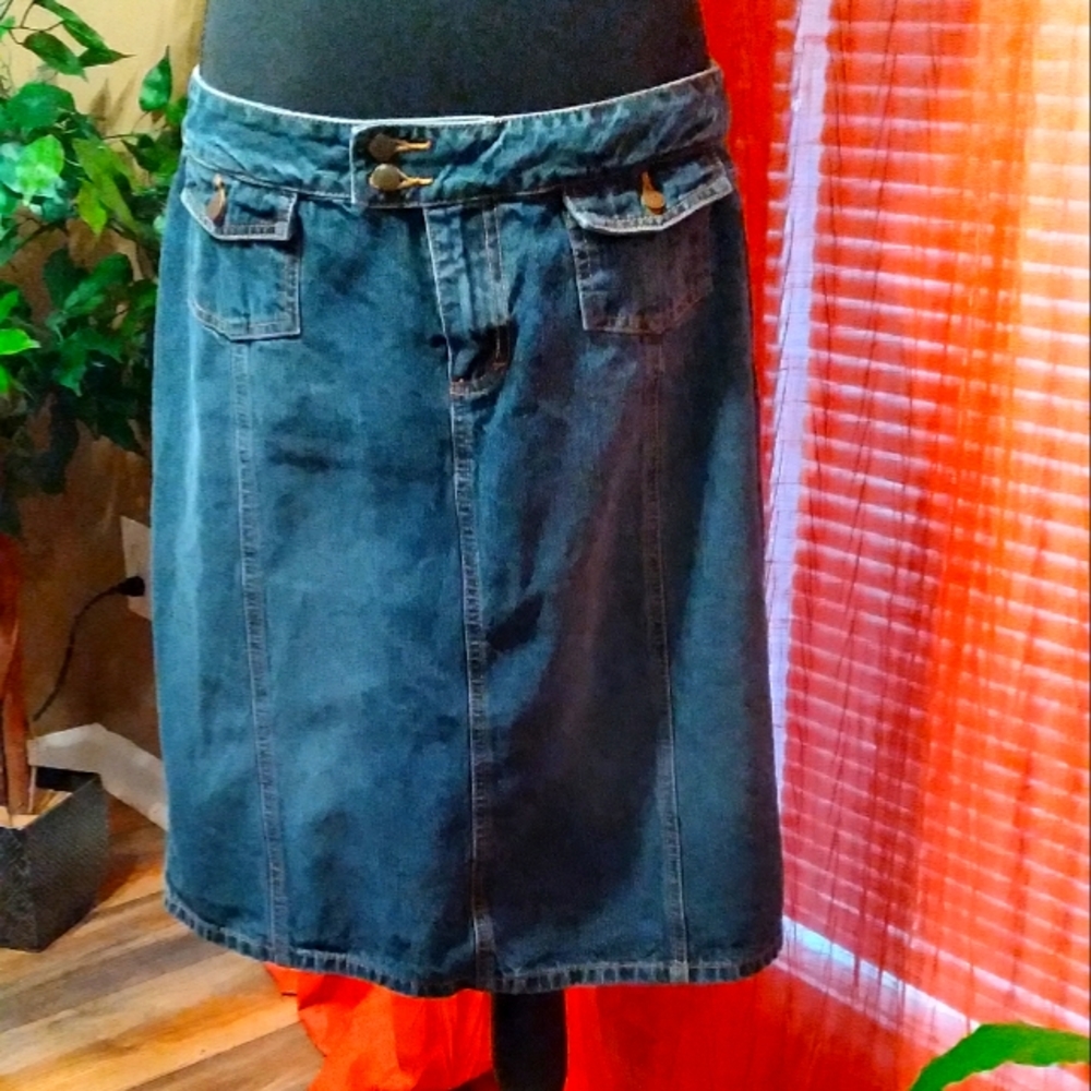 New York & Company Denim Skirt